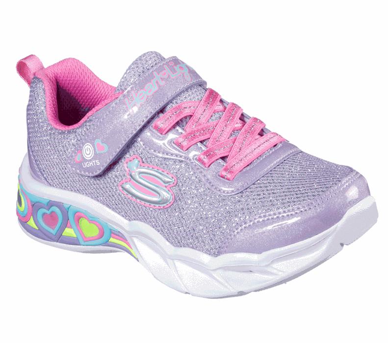 Skechers Lights: Sweetheart Lights - Shimmer Spells - Girls Sneakers Lavender/Multicolor [AU-QE6789]